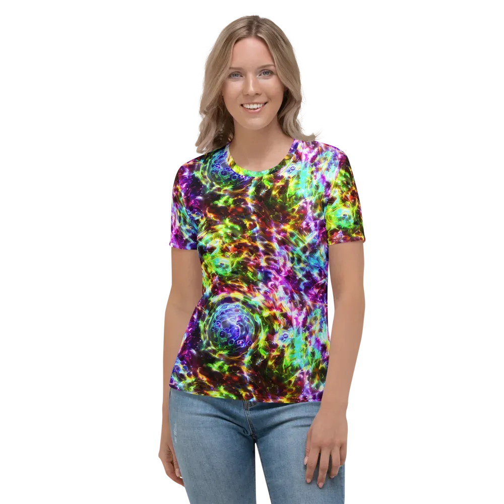 Galaxy Afterglow on Women's Crew Neck T-Shirt — Front