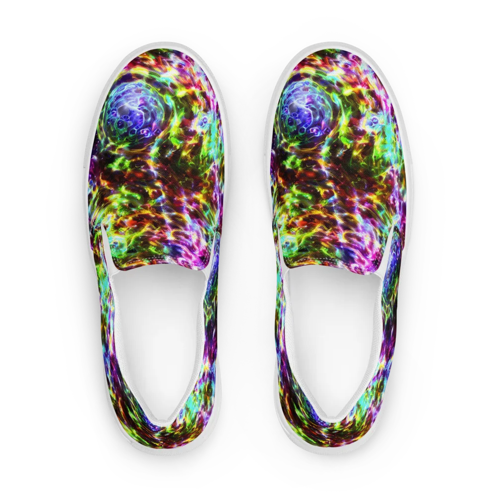 Galaxy Afterglow on Men's Slip-On Canvas Shoes — Front