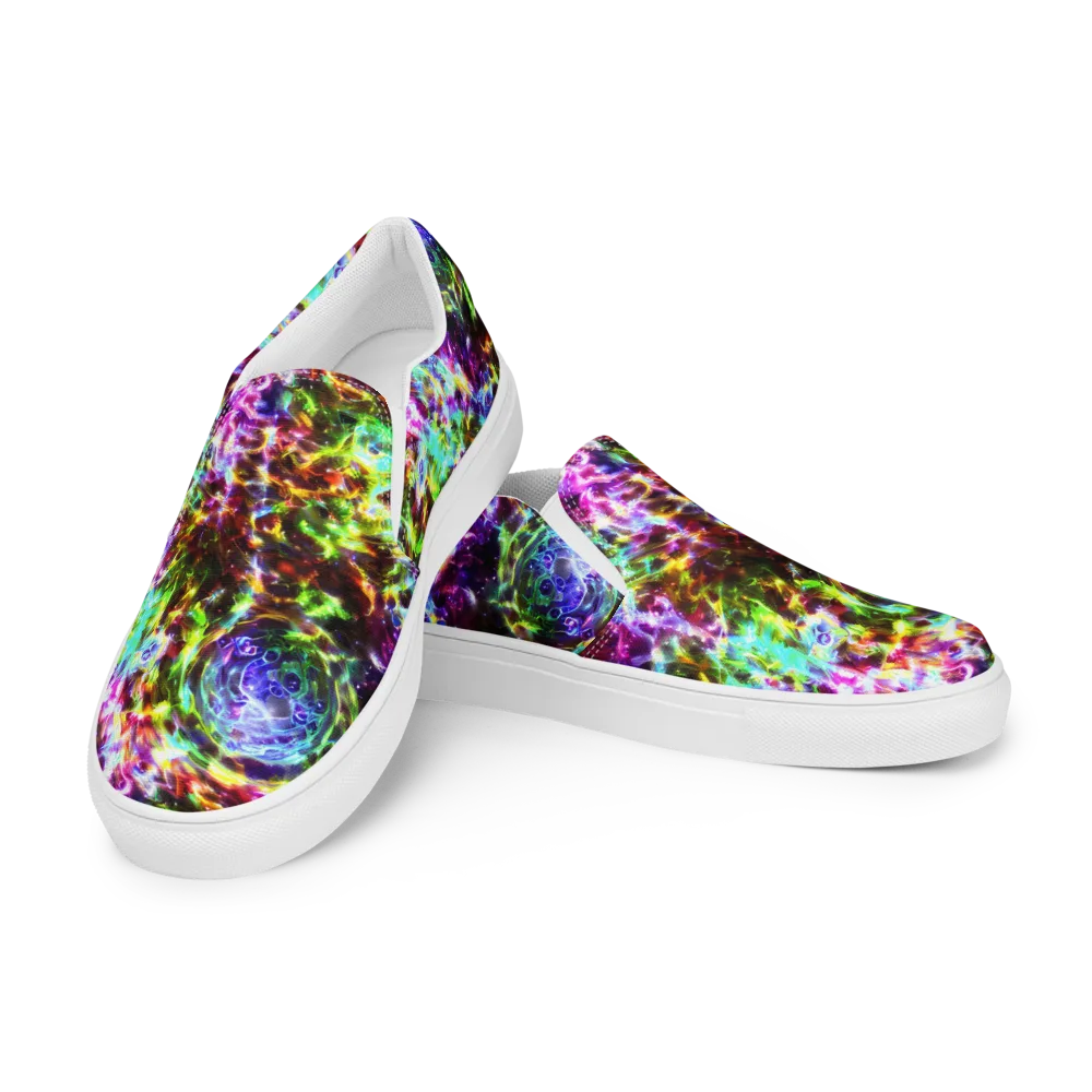 Galaxy Afterglow on Men's Slip-On Canvas Shoes — Left Front
