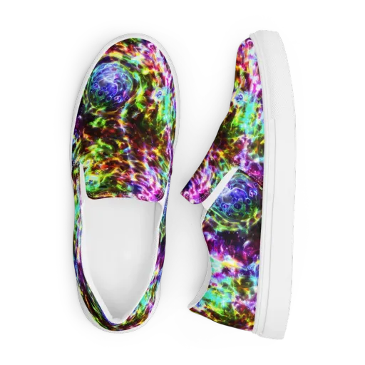 Galaxy Afterglow on a Men's Slip-On Canvas Shoes