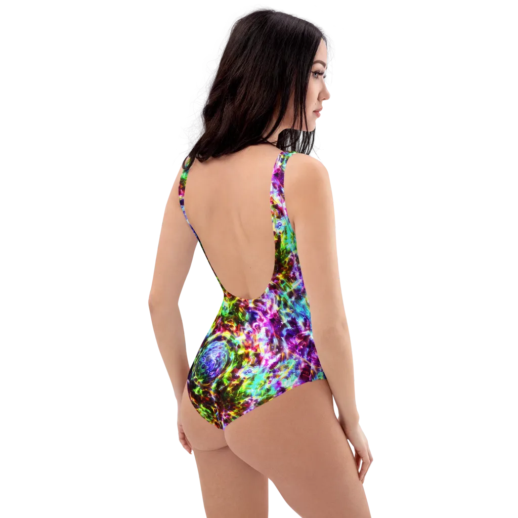 Galaxy Afterglow on One-Piece Swimsuit — Right Back