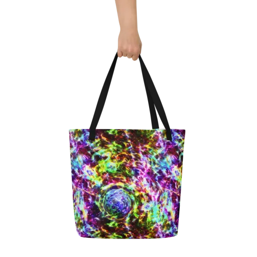 Galaxy Afterglow on a Large Tote Bag W/ Pocket