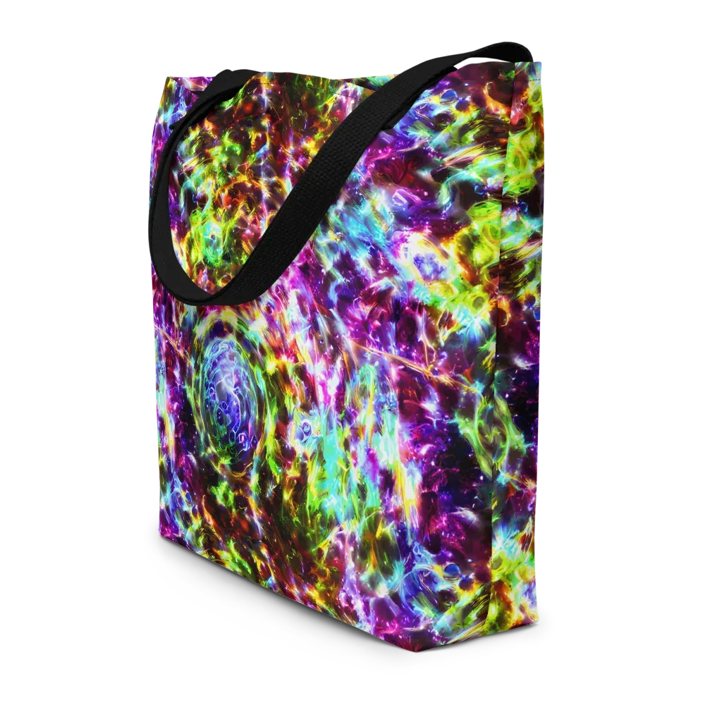 Galaxy Afterglow on Large Tote Bag W/ Pocket — Front