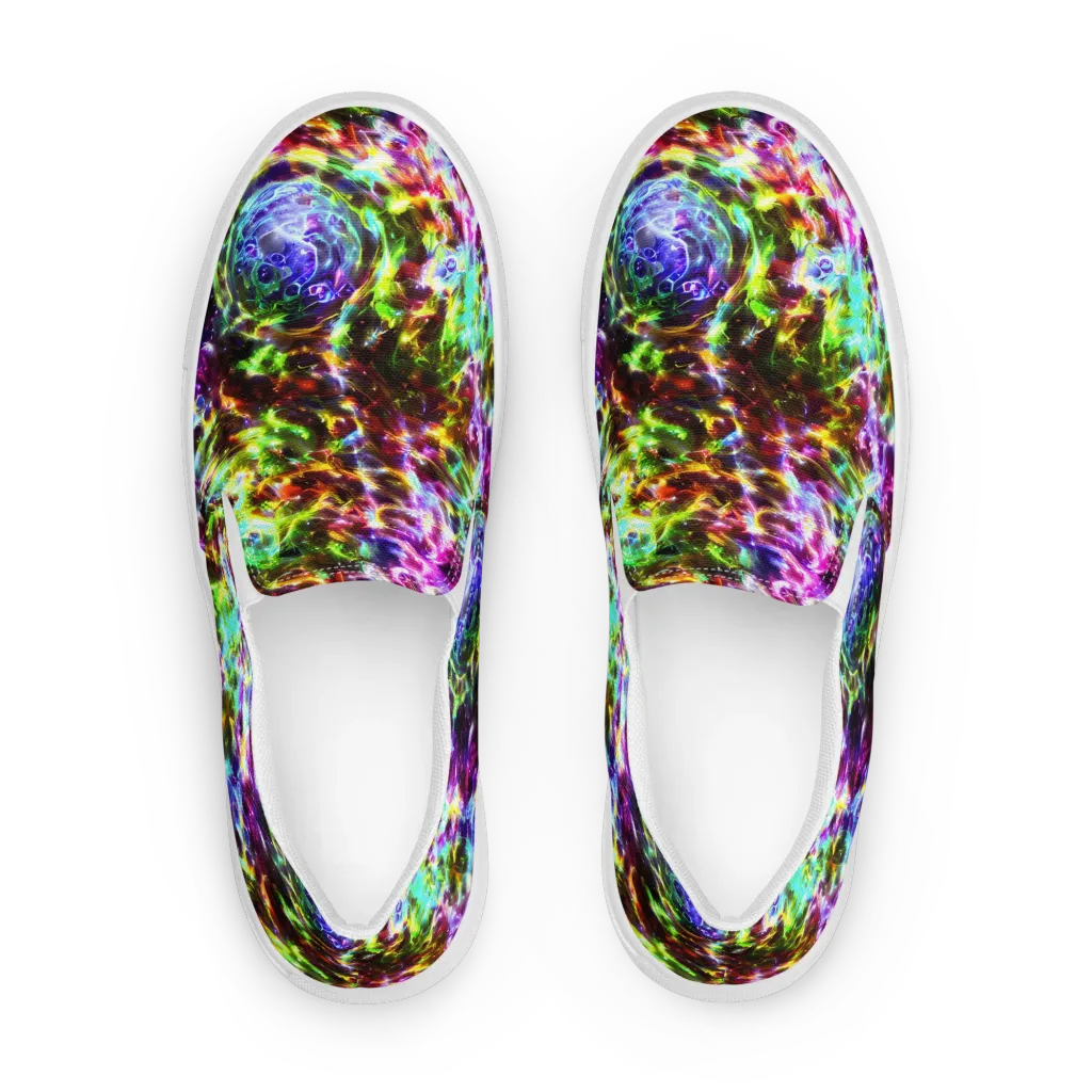 Galaxy Afterglow on Women's Slip-On Canvas Shoes — Front