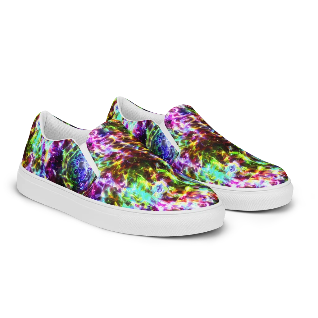 Galaxy Afterglow on Women's Slip-On Canvas Shoes — Right Front