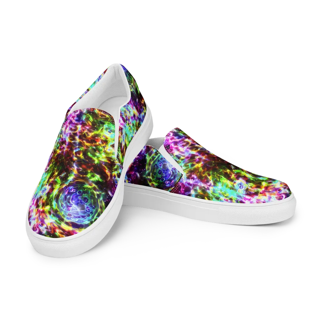 Galaxy Afterglow on Women's Slip-On Canvas Shoes — Left Front