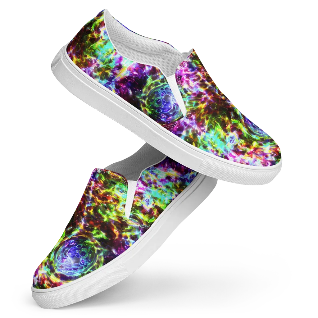 Galaxy Afterglow on Women's Slip-On Canvas Shoes — Front