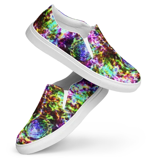 Galaxy Afterglow on a Women's Slip-On Canvas Shoes