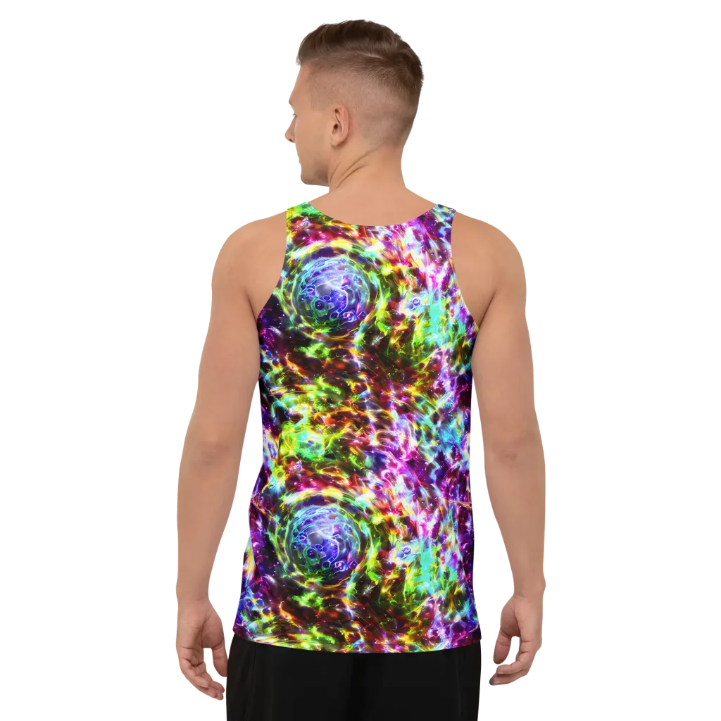 Galaxy Afterglow on Men's Tank Top — Back