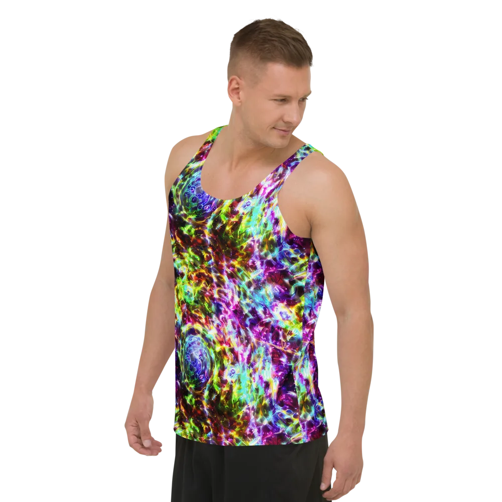 Galaxy Afterglow on Men's Tank Top — Left Front