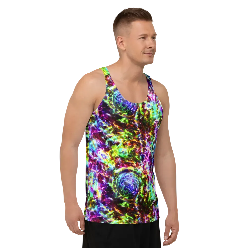 Galaxy Afterglow on Men's Tank Top — Right Front