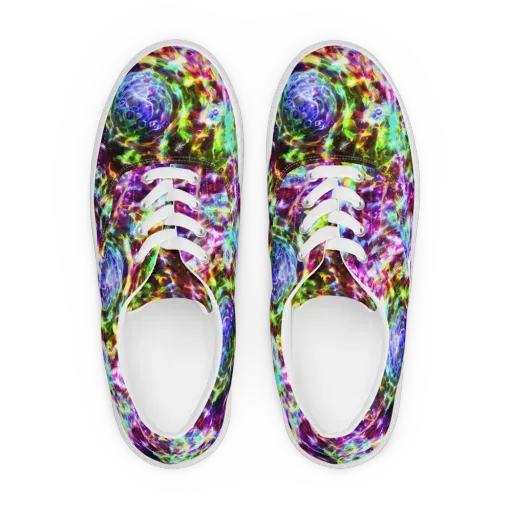 Galaxy Afterglow on a Men's Lace-Up Canvas Shoes