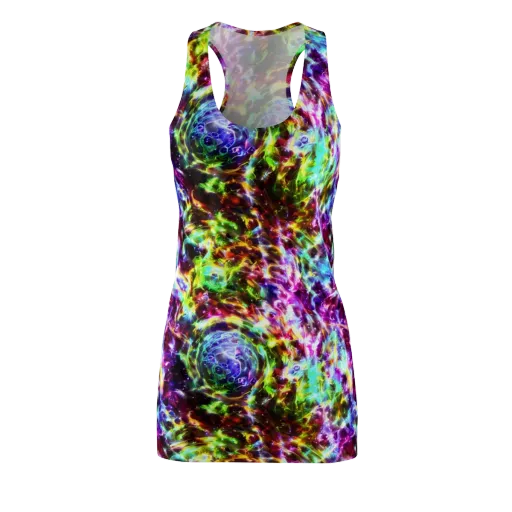 Galaxy Afterglow on a Racerback Dress
