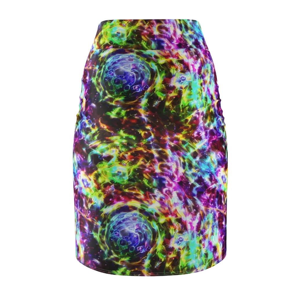 Galaxy Afterglow on Pencil Skirt — Back