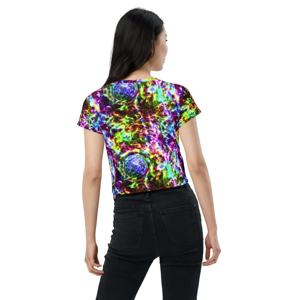 Galaxy Afterglow on Crop Tee — Back