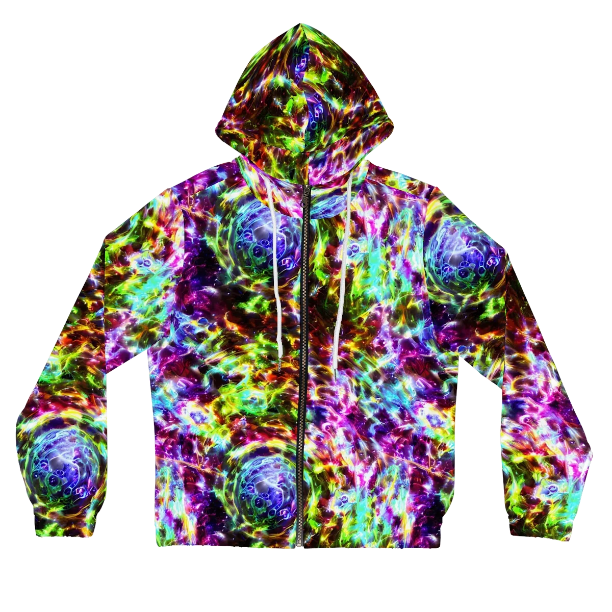 Galaxy Afterglow on Women's Full-Zip Hoodie — Front
