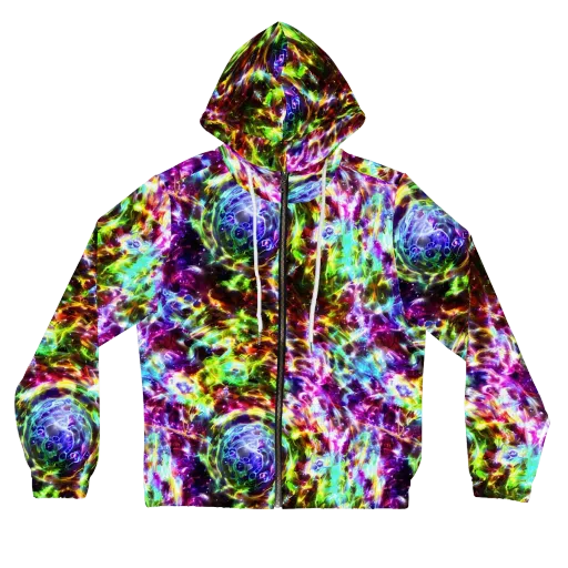 Galaxy Afterglow on a Women's Full-Zip Hoodie