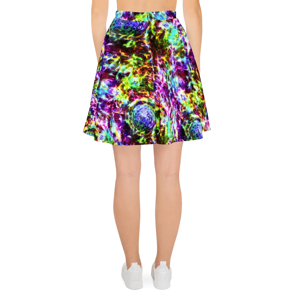Galaxy Afterglow on Skater Skirt — Back