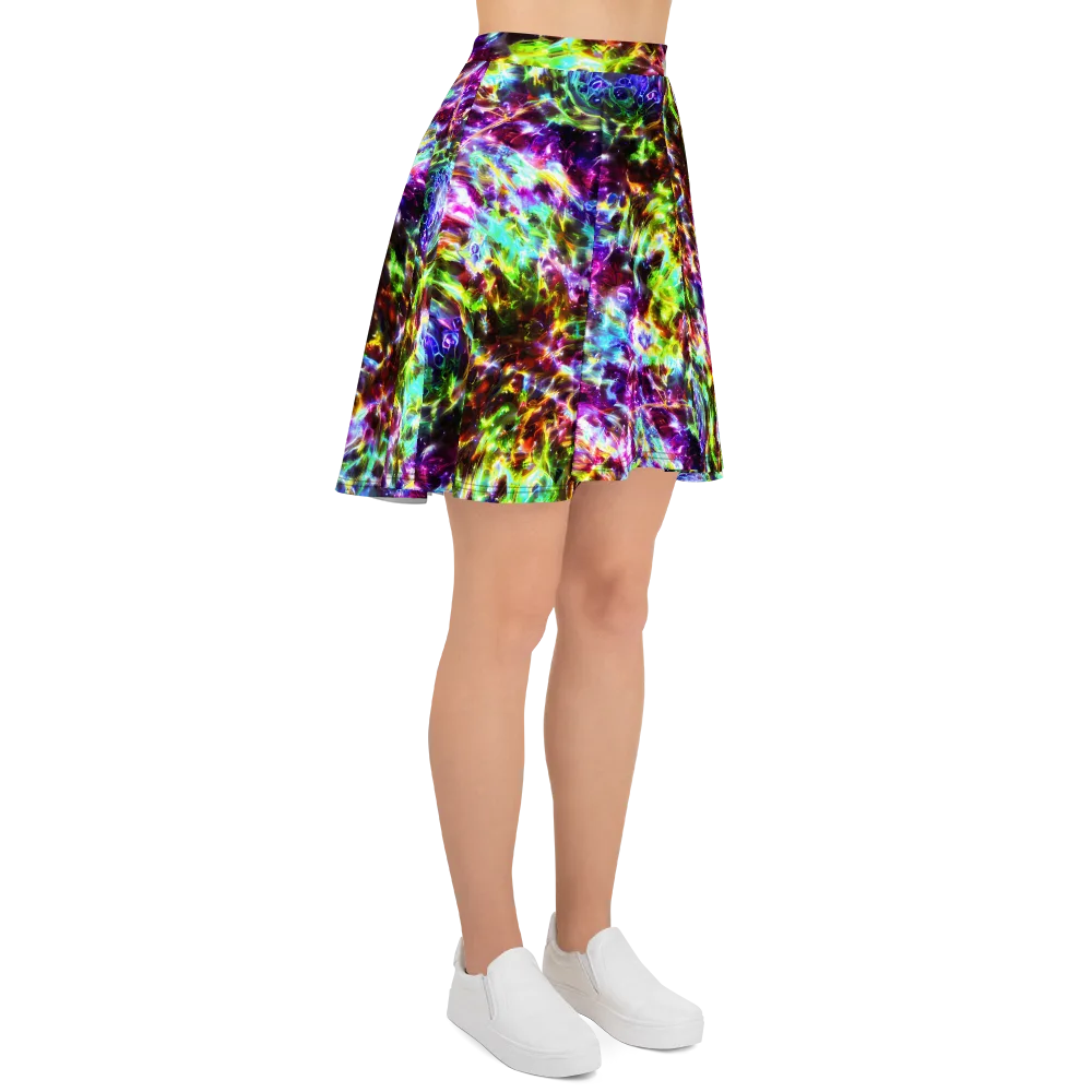 Galaxy Afterglow on Skater Skirt — Right