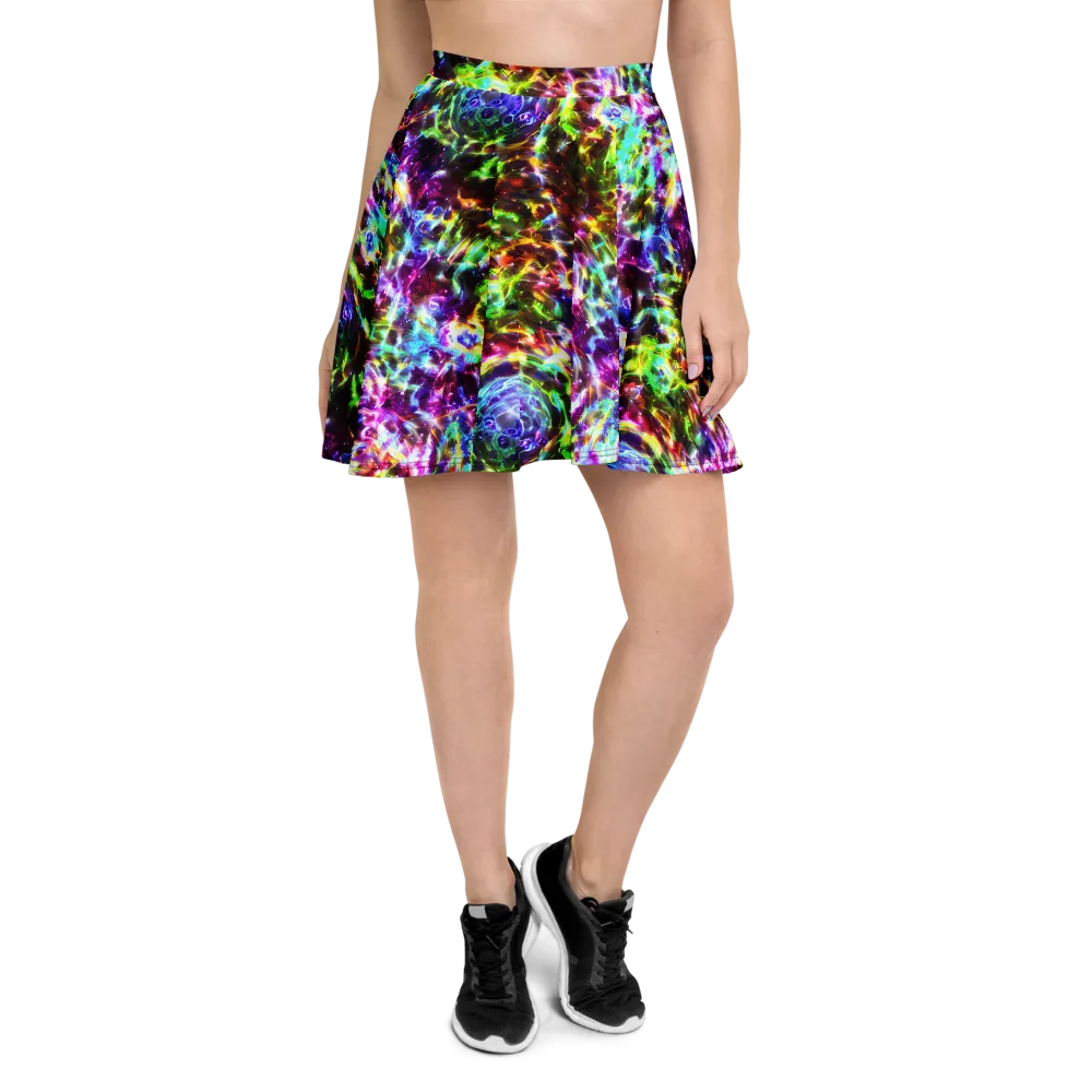 Galaxy Afterglow on Skater Skirt — Front