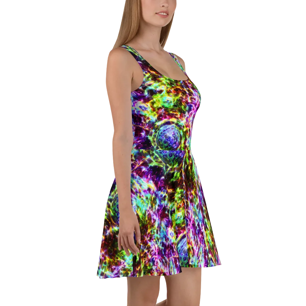 Galaxy Afterglow on Skater Dress — Right
