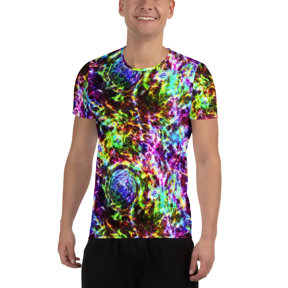 Galaxy Afterglow on Men's Athletic T-Shirt — Front