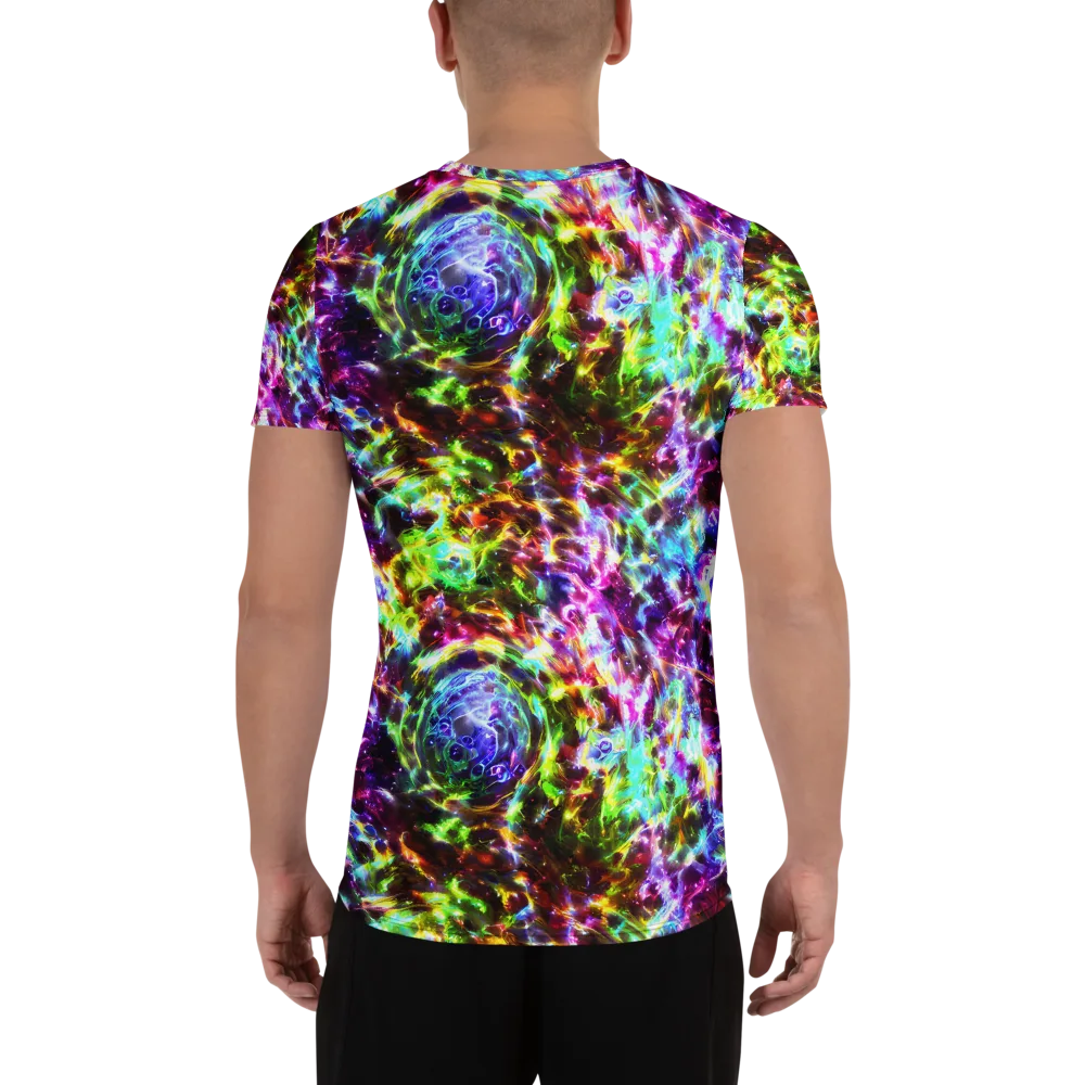 Galaxy Afterglow on Men's Athletic T-Shirt — Back