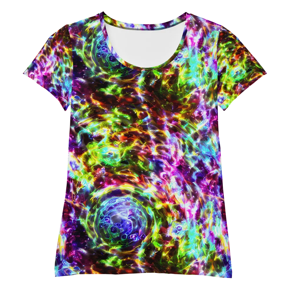Galaxy Afterglow on Women's Athletic T-Shirt — Front