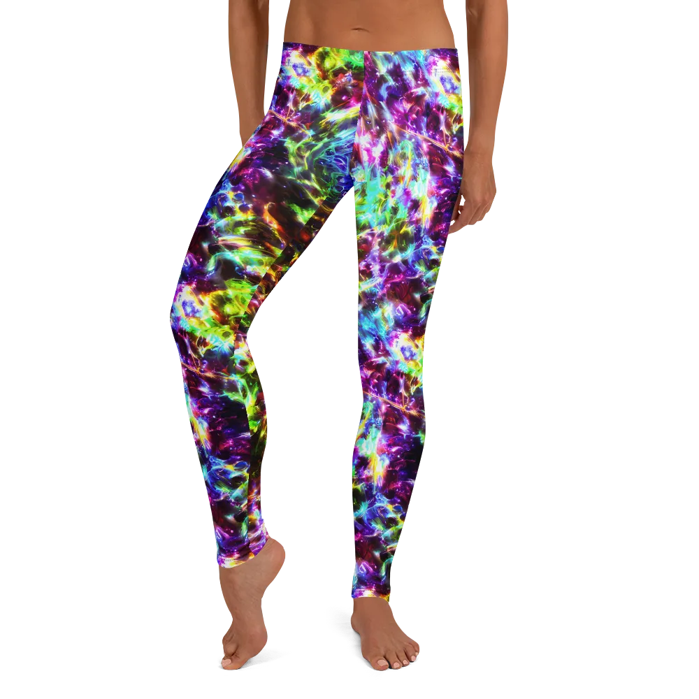 Galaxy Afterglow on Leggings — Front