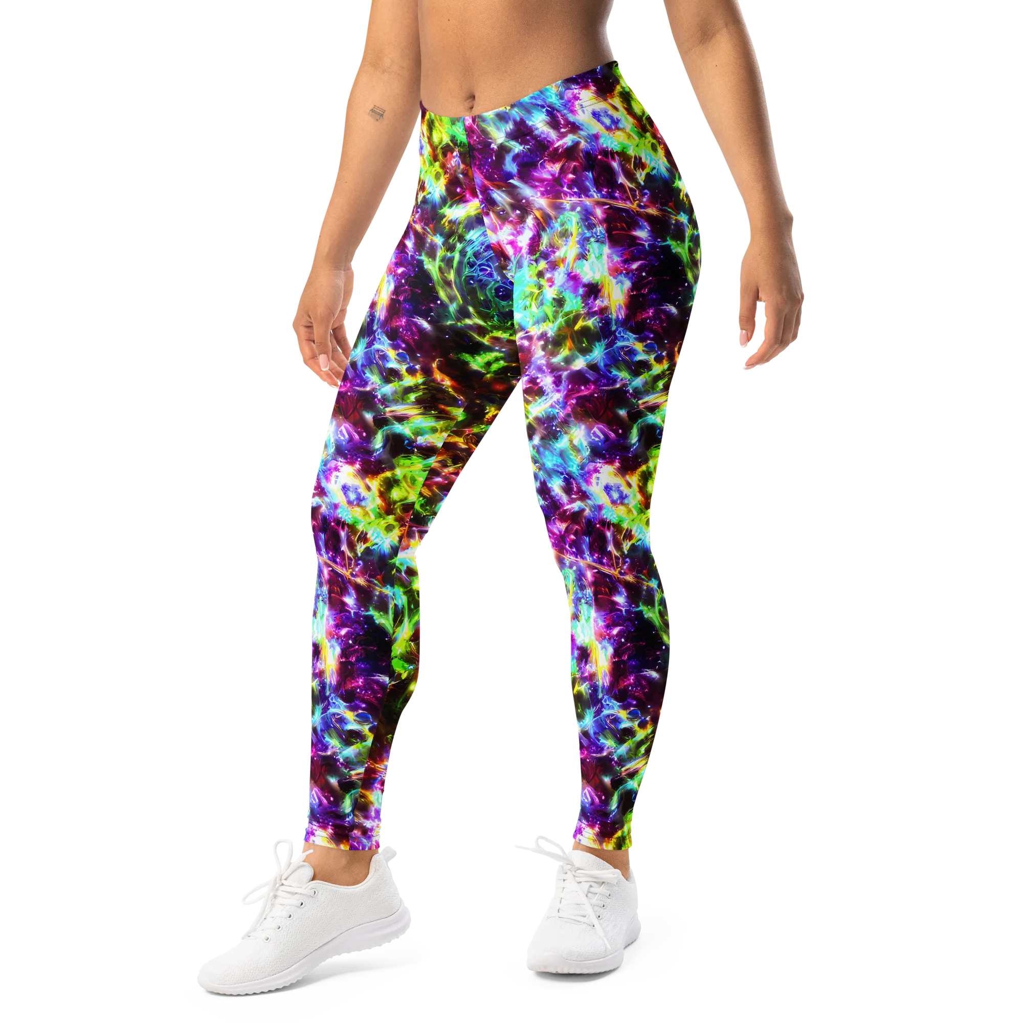 Galaxy Afterglow on Leggings — Left Front