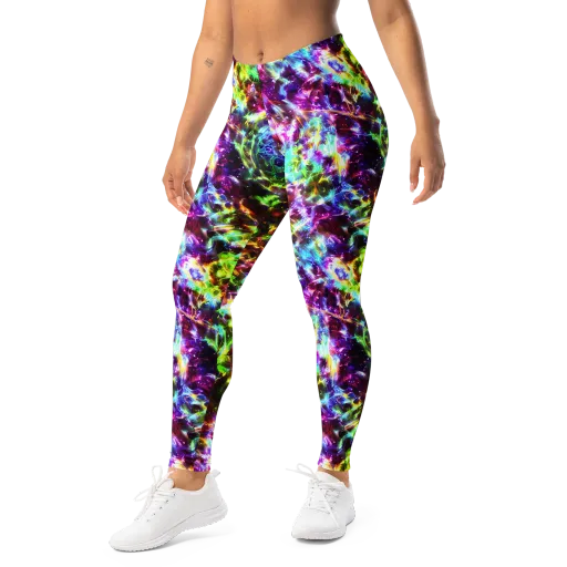Galaxy Afterglow on a Leggings