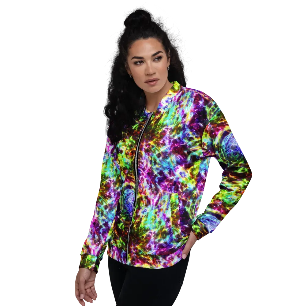 Galaxy Afterglow on Bomber Jacket — Left