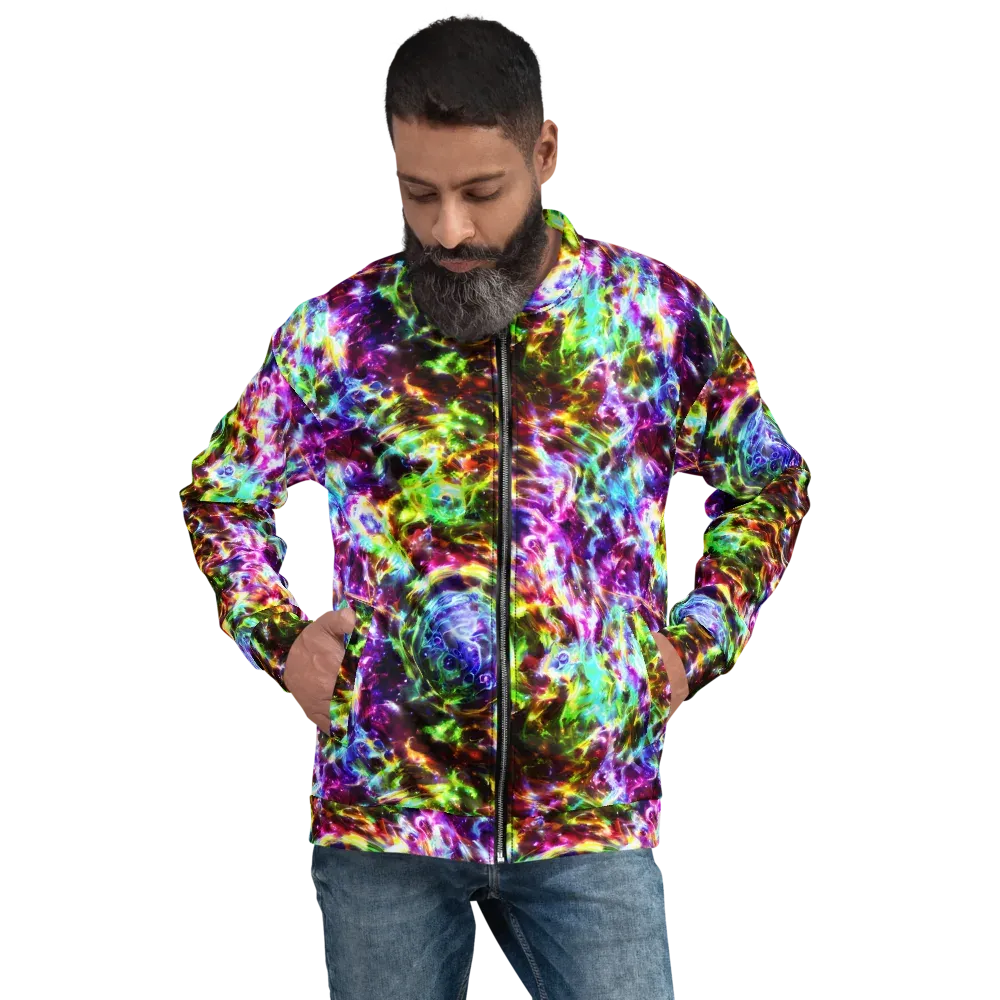 Galaxy Afterglow on Bomber Jacket — Front