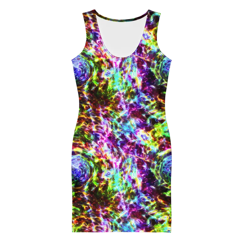 Galaxy Afterglow on Bodycon Dress — Front