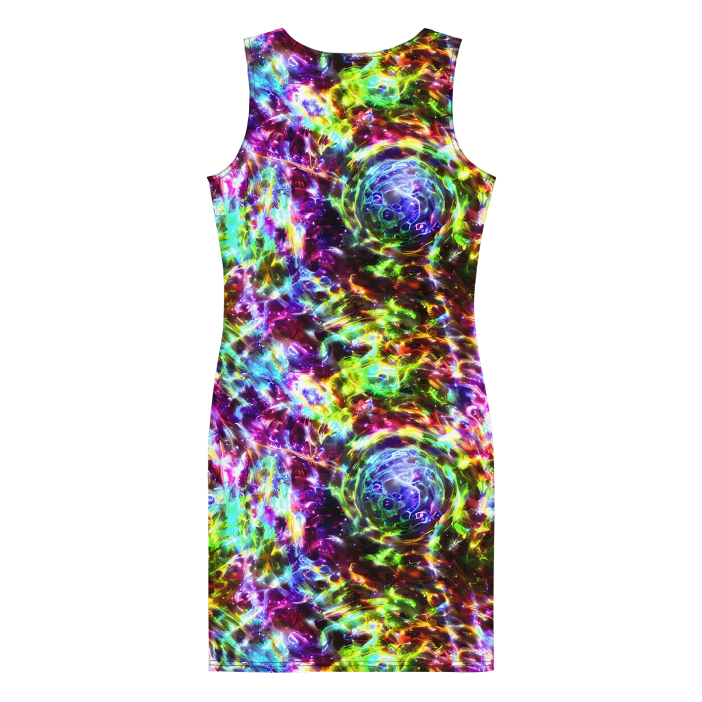 Galaxy Afterglow on Bodycon Dress — Back
