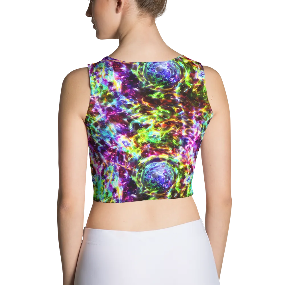 Galaxy Afterglow on Crop Top — Back