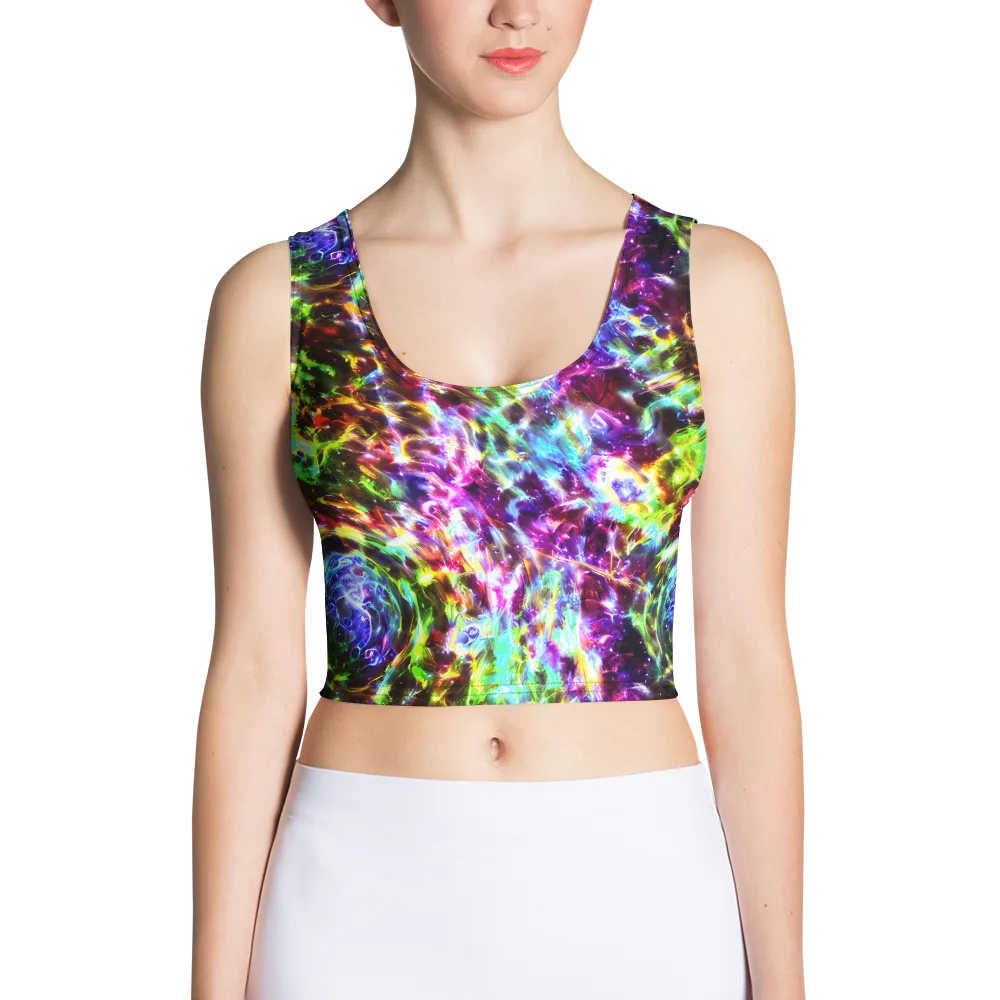 Galaxy Afterglow on Crop Top — Front