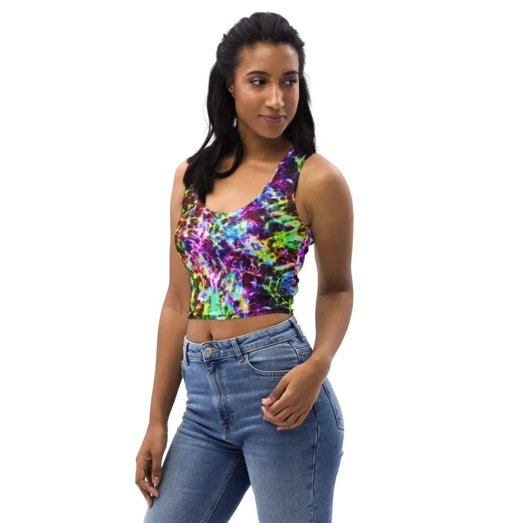 Galaxy Afterglow on Crop Top — Left Front