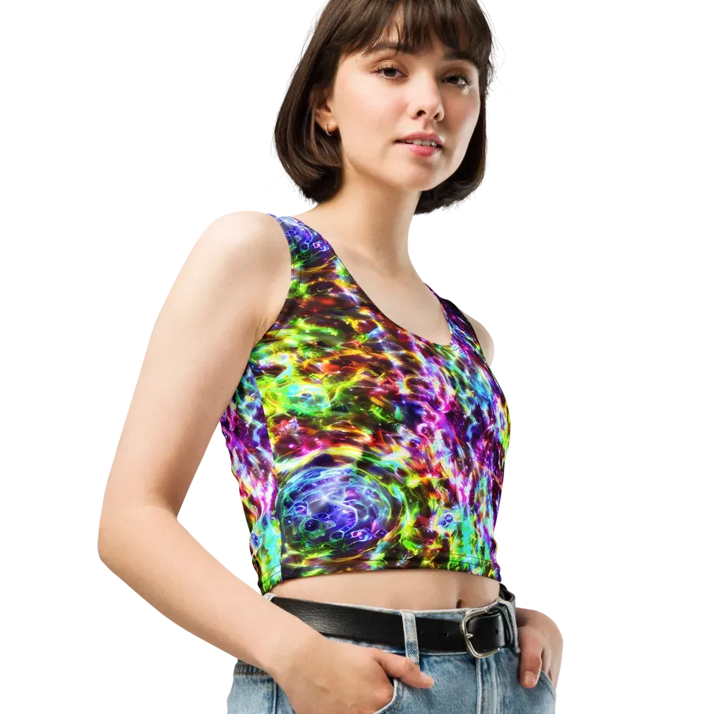 Galaxy Afterglow on Crop Top — Right Front