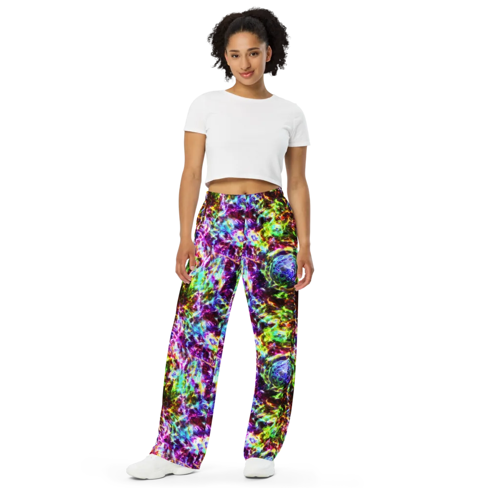 Galaxy Afterglow on Wide-Leg Pants — Front
