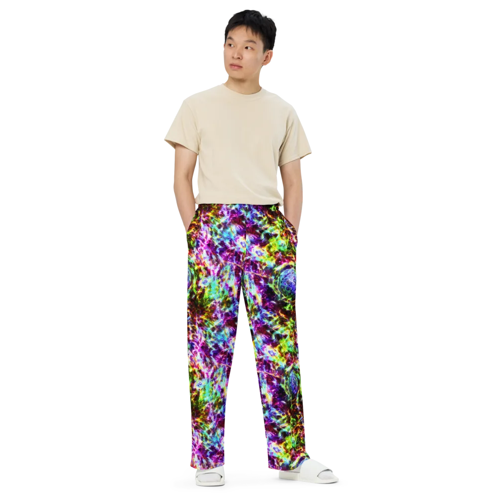 Galaxy Afterglow on Wide-Leg Pants — Front