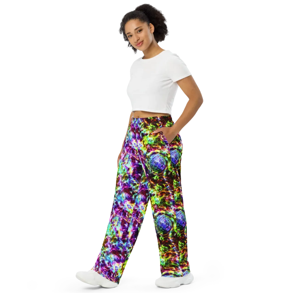Galaxy Afterglow on Wide-Leg Pants — Left Front