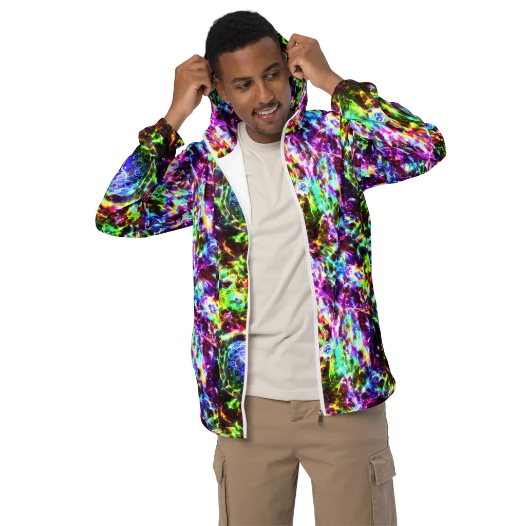 Galaxy Afterglow on Men's Windbreaker — Front