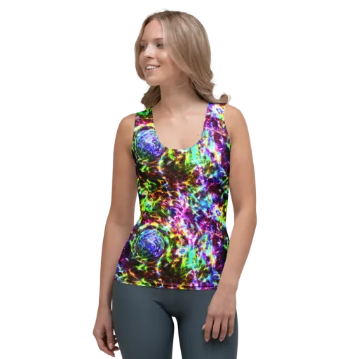 Galaxy Afterglow on a Women's Tank Top