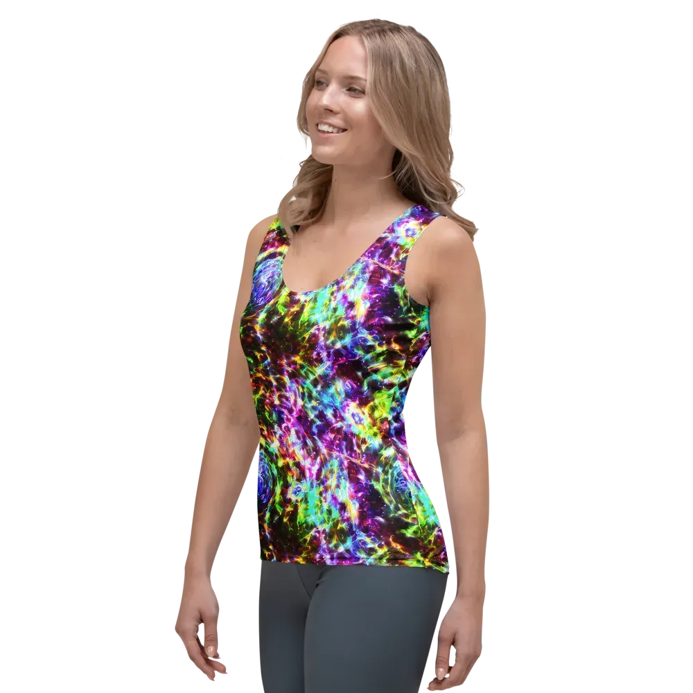 Galaxy Afterglow on Women's Tank Top — Left Front