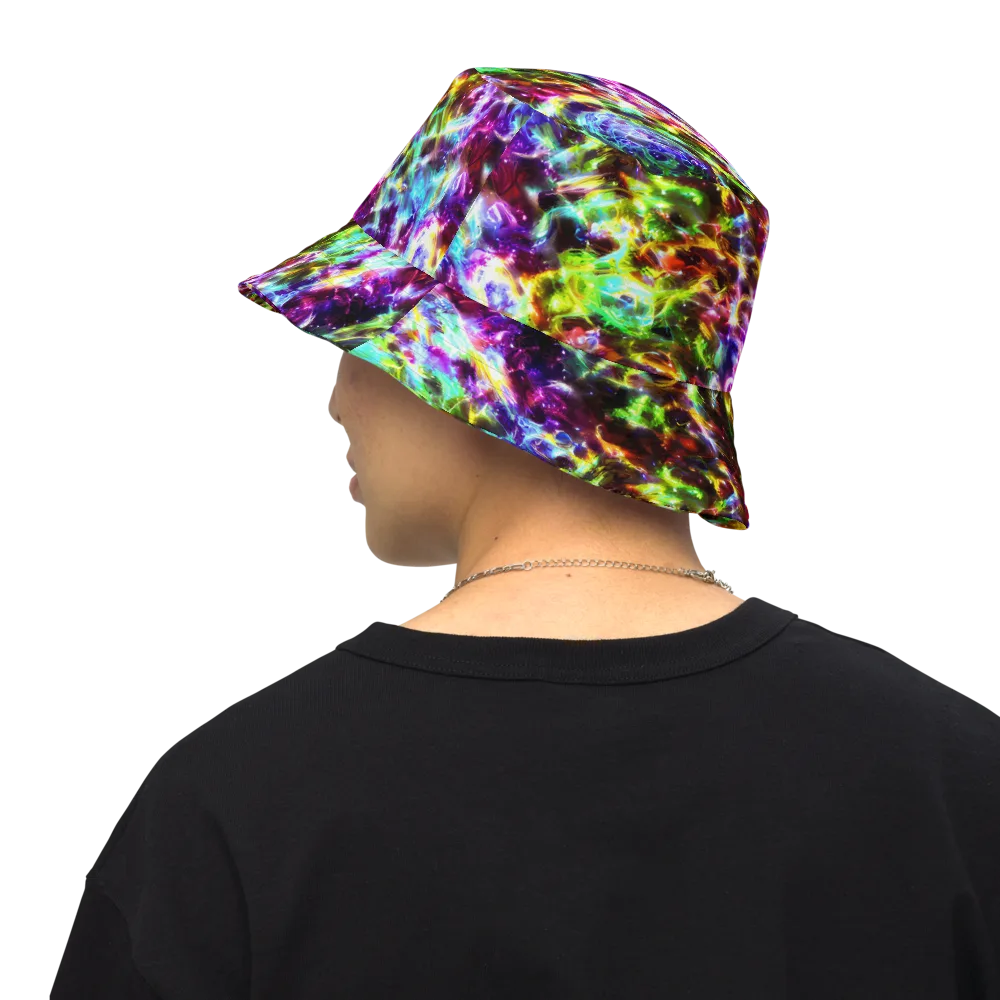 Galaxy Afterglow on Reversible Bucket Hat — Back Inside