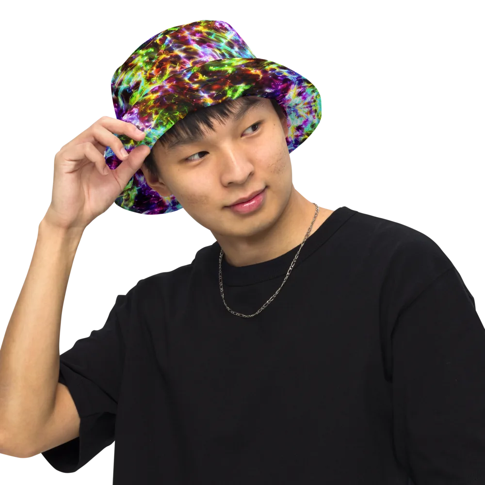 Galaxy Afterglow on Reversible Bucket Hat — Front Inside