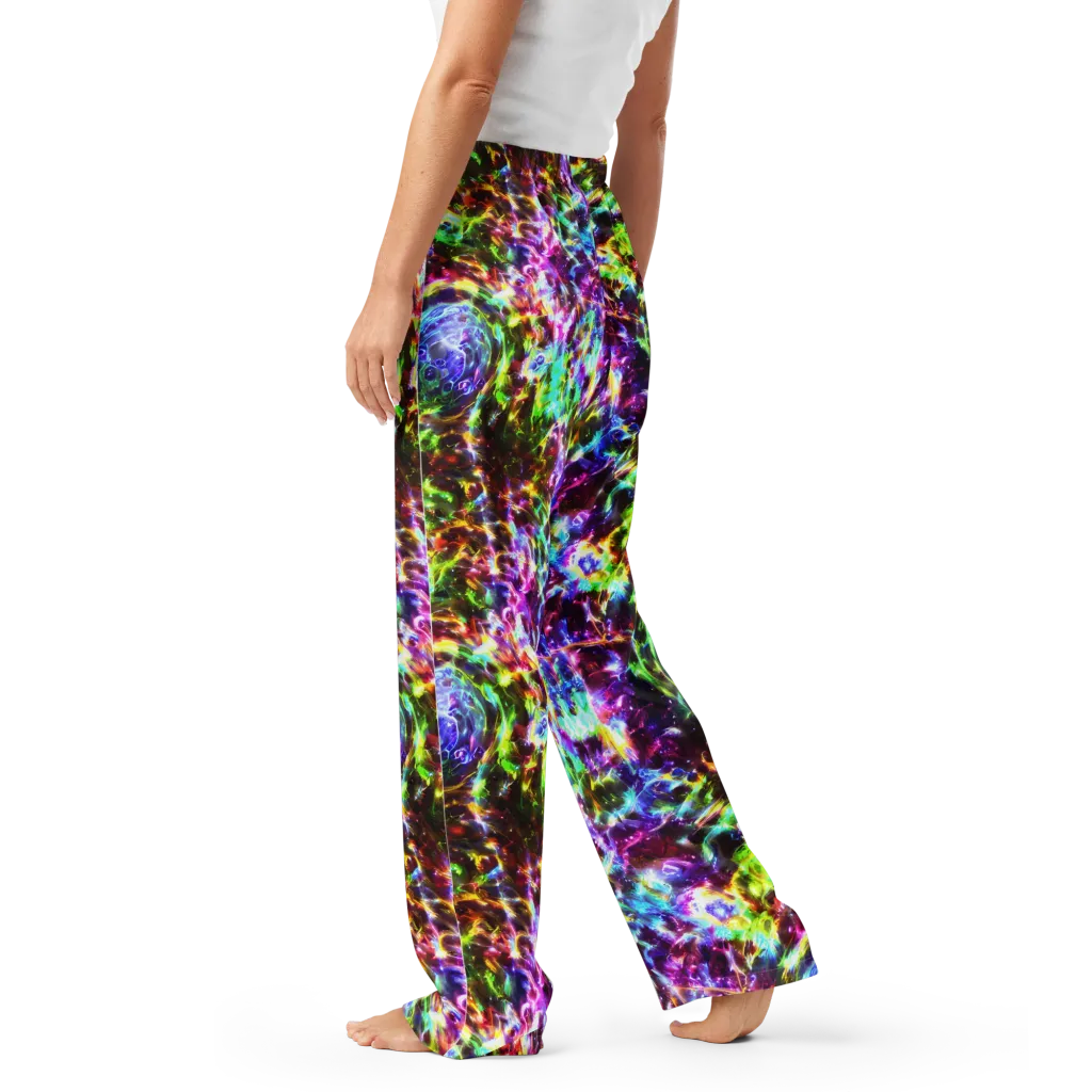 Galaxy Afterglow on Women's Pajama Pants — Left