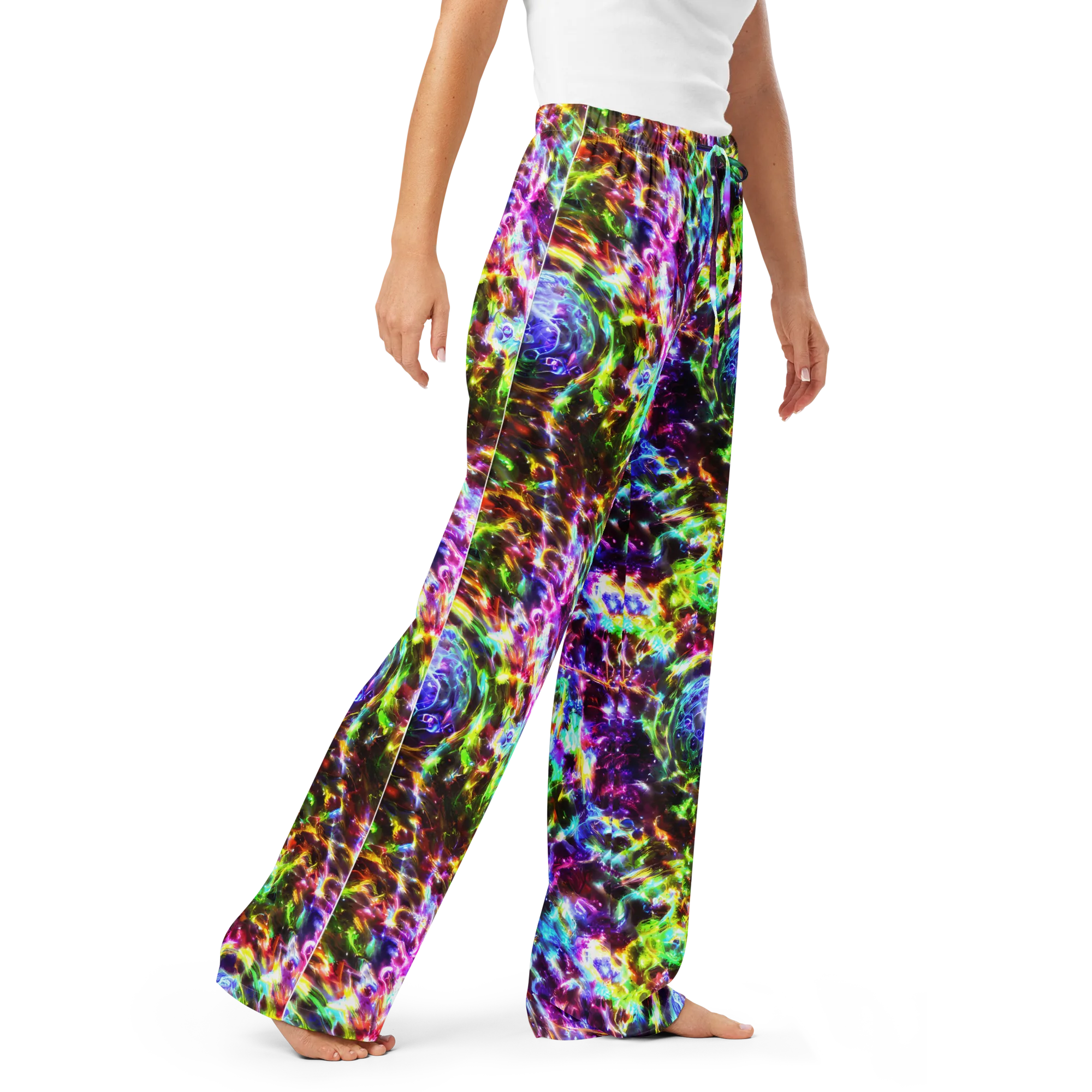 Galaxy Afterglow on Women's Pajama Pants — Right Front