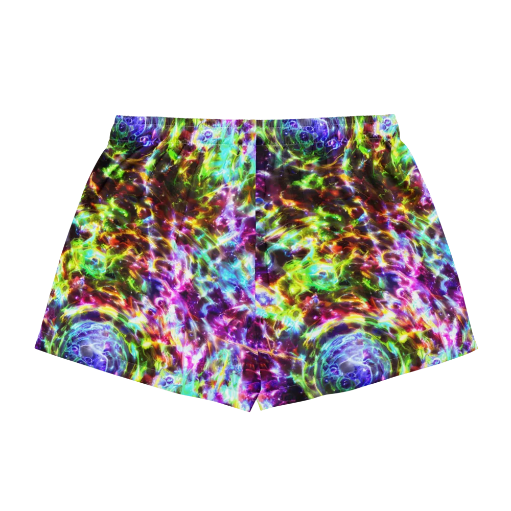Galaxy Afterglow on Women's Pajama Shorts — Back